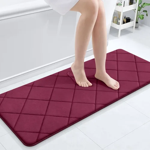 Miniatura 174 de OLANLY Tapete de baño de espuma viscoelástica de 24 x 16 pulgadas, ultra suave y absorbente, lavable a máquina, cómodo tapete de baño para suelo
