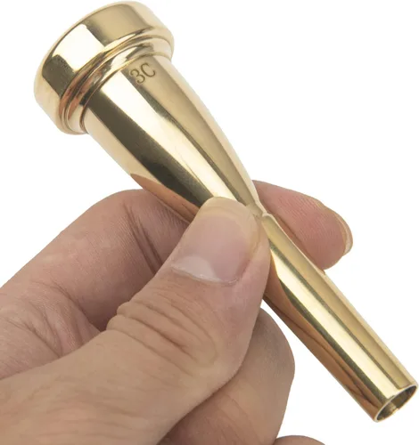 Miniatura 5 de Boquilla de trompeta chapada en oro de metal compatible con piezas de accesorios de trompeta (3C)