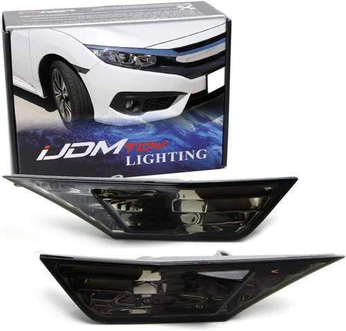 Miniatura 11 de (2) Luces iJDMTOY con señalización lateral clara JDM, izquierda o derecha, para Honda Civic Sedan/Coupe 2016, décima