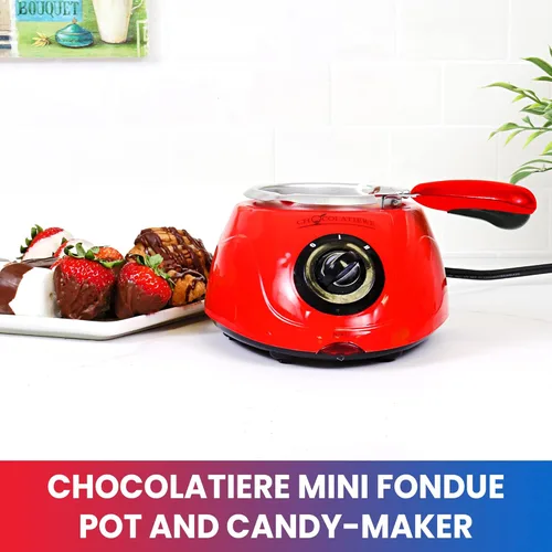Miniatura 7 de Total Chef Juego de 32 ollas de fondue eléctricas, fuente de chocolate y caramelos, 8.8 oz (250 g) para hacer dulces, postres, ocasiones especiales