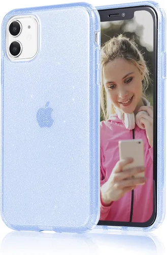 Miniatura 12 de JJGoo - Funda protectora para iPhone 11 (2019), con purpurina brillante, anti-arañazos, a prueba de golpes, flexible, y delgada para mujeres y niñas