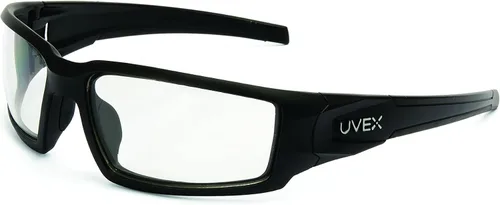 Gafas de Seguridad Uvex Hypershock, Marco Negro con Lente Transparente y Revestimiento Anti-Vaho HydroShield (S2940HS)