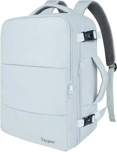 Miniatura 13 de Taygeer - Mochila de viaje para mujeres, mochila de cabina con puerto de carga USB y bolsa para zapatos, mochila TSA para laptop de 15.6 pulgadas