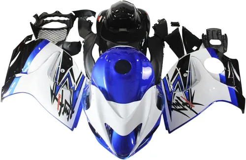 Miniatura 11 de Carenado completo blanco negro para Suzuki 2008-2019 GSXR 1300 Hayabusa Gen2 inyección ABS plástico Carrocería juego de carrocería del mercado de 12