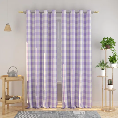 Miniatura 68 de Cortinas de 24 pulgadas de largo con diseño Buffalo Check Gingham Plaid para ventanas de cocina y baño, tratamiento para ventanas con 2 paneles