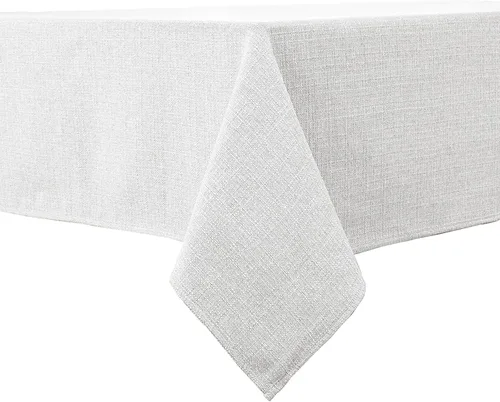 Miniatura 21 de BALCONY & FALCON Mantel rectangular lavable, resistente a las arrugas e impermeable, mantel decorativo de tela de lino para comedor, fiestas