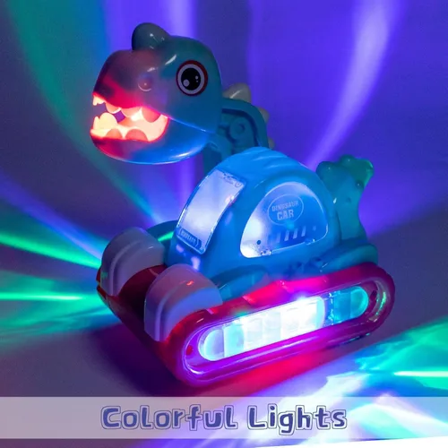 Miniatura 3 de Juguetes para bebés de 1 año de edad, dinosaurio musical para gatear, juguetes de desarrollo con sonidos y luces, regalos ideales para bebés de 6 a