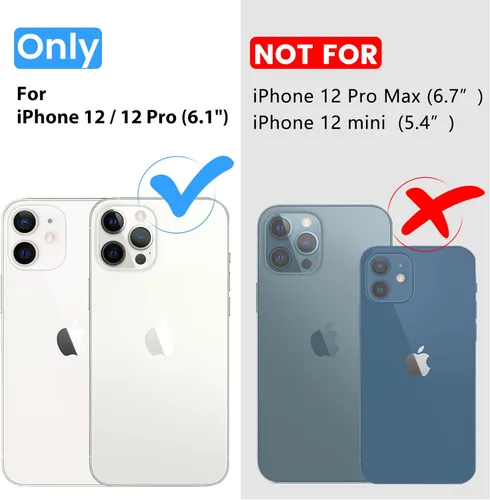 Miniatura 2 de Funda magnética para iPhone 12 y iPhone 12 Pro transparente, [compatible con Magsafe de 12 pies a prueba de golpes] [No amarillenta] Funda delgada