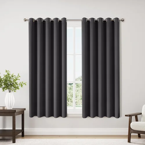 Miniatura 168 de ChrisDowa - Cortinas de cenefa pequeñas para cocina, cortinas cortas con ojales y aislamiento térmico para oscurecer la sala y habitación