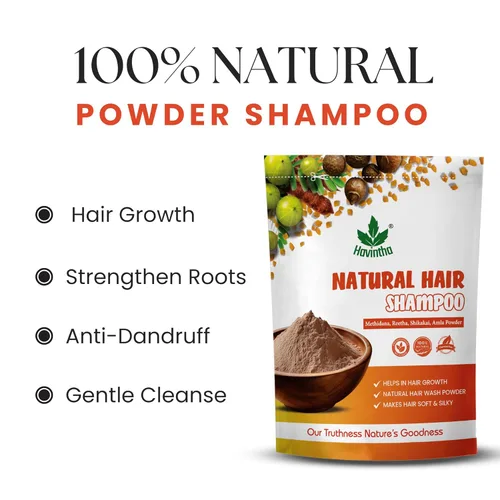 Miniatura 4 de Havintha Champú natural para el cabello con Amla, Reetha, Shikakai y Methi dana en polvo para lavado del cabello, 8 onzas, 0.5 libras, 8.01 oz
