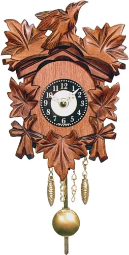 Engstler - Reloj con pilas, tamaño mini con música/campanillas, 5.5 pulgadas de alto x 4.25 pulgadas de ancho x 3.25 pulgadas de profundidad