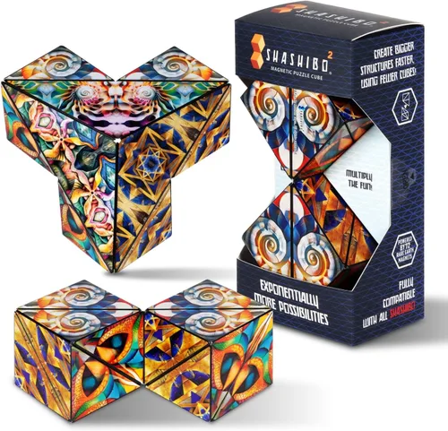Miniatura 47 de Shashibo OCTA - Juguete sensorial para ansiedad que cambia de forma, juego magnético STEM para niños inteligentes de 8 a 12 años, adolescentes