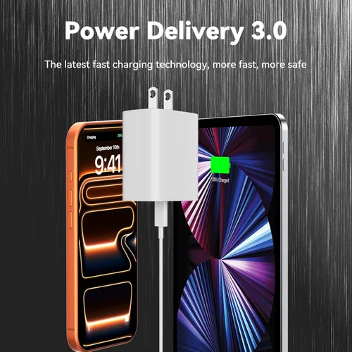 Miniatura 4 de Cargador para iPhone 17, 16, 15 Pro Max, cable largo USB C de carga rápida de 10 pies para Apple iPhone Block, con cargadores PD iPhone 17 de 20 W