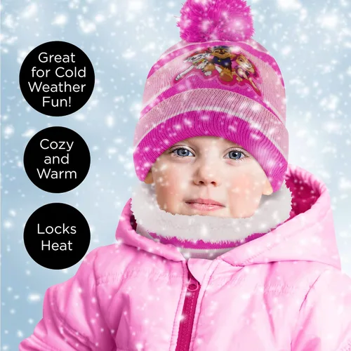 Miniatura 2 de Nickelodeon girls Toddler Winter Hat, Scarf & Mittens Set 2-4 Or Paw Patrol Marshall Hat, Scarves & Kids Gloves Sets 4-7