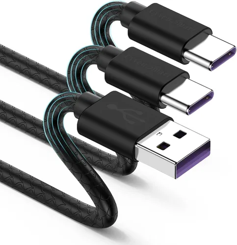 Miniatura 17 de CyvenSmart - Cargador compatible con Samsung Galaxy S10, S9, S8 Plus (3 A, carga rápida), 3 unidades de cable TPE USB C de 6 pies / 1.82 m., USB A