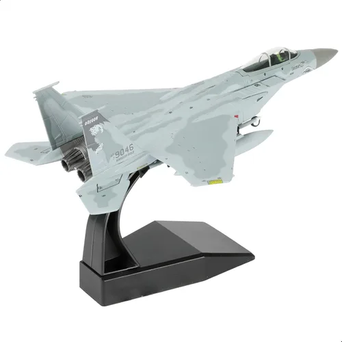 Miniatura 7 de NUOTIE Classic American Eagle F-15E Bimotor Fighter Pre-Build Model Kits 1:100 de aleación de avión fundido a troquel avión modelo de exhibición