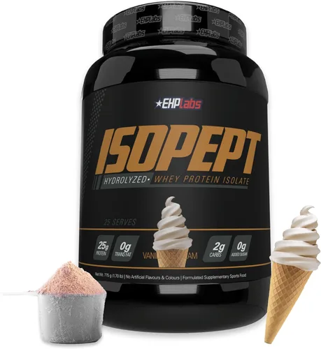 IsoPept - Proteína de suero hidrolizada en polvo por EHPlabs – 100% aislado e hidrolizado de proteína de suero de leche, 27g de proteína, sin OMG,