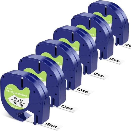 Miniatura 14 de Recambios de cinta transparente para rotuladores compatibles con DYMO LetraTag - Recambios de cinta de plástico transparente de 0.472 in 1/2 pulgada