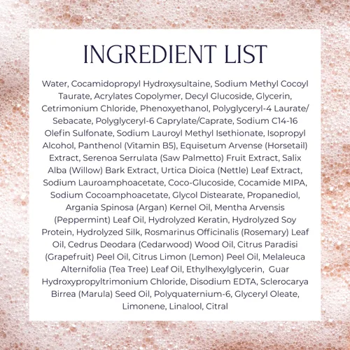 Miniatura 7 de Tru Alchemy Champú para el crecimiento, volumen y salud del cuero cabelludo Derivado naturalmente con aceite de árbol de té y menta más queratina