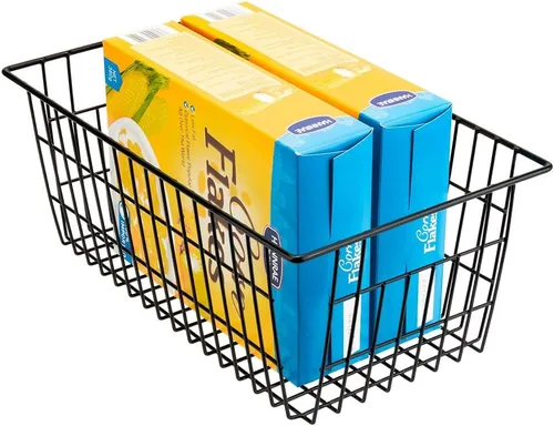 Miniatura 8 de SANNO Organizador de cesta para congelador, divisor de almacenamiento de alambre de metal para refrigerador, cesta de alambre organizador