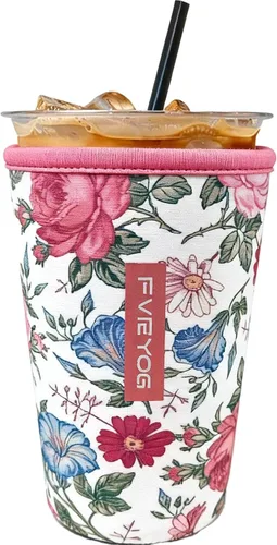 Miniatura 97 de Fundas de neopreno reutilizables aisladas para café helado, fundas para tazas de café helado, fundas para bebidas heladas y calientes