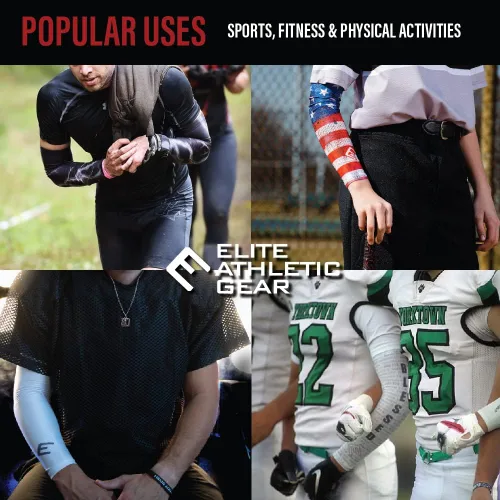 Miniatura 3 de Elite Athletic Gear Mangas de compresión Lightning para brazos – Tallas para jóvenes y adultos – Ropa para deportes y fitness – Se venden