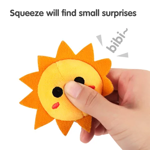 Miniatura 6 de TUMAMA Juguetes para bebés de 3, 6, 9, 12 meses, sonajeros colgantes de frutas, aguacate, plátano, naranja y fresa, juguetes móviles para cochecito