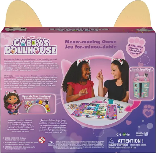 Miniatura 7 de Spin Master Games, Gabby’s Dollhouse, Juego de mesa Meow-Mazing, Juego de mesa para niños, Juegos familiares, Juego de preescolar para familias