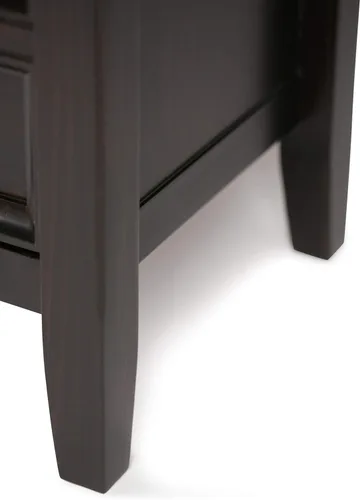 Miniatura 5 de SIMPLIHOME Amherst - Mesa consola – Mesa de sofá de madera maciza de 48 pulgadas de ancho en color marrón nogal, mesa de almacenamiento