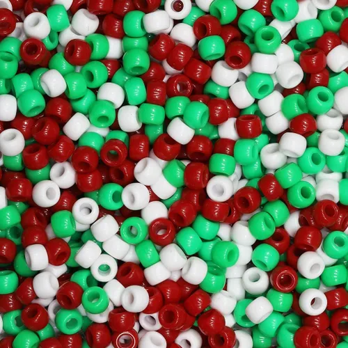 Miniatura 10 de Artesanías Multicolor Noche Resplandor Mix Beads 0.236x0.354 in, Pony Beads Total Aproximadamente 1000pcs Mezcla multicolor de brillo nocturno