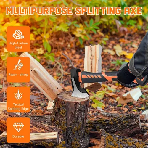 Miniatura 2 de Mazo Divisor de Madera de 15" - 2.5 lb. Mazo Divisor, Hacha de Campamento para Leña, Mango Antideslizante que Absorbe Impactos - Hacha Divisora