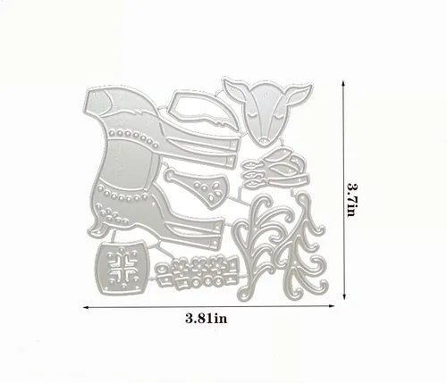Miniatura 2 de Troqueles de metal de ciervo de Navidad para hacer tarjetas, plantillas cortadas para álbumes de recortes, álbum de fotos, papel decorativo