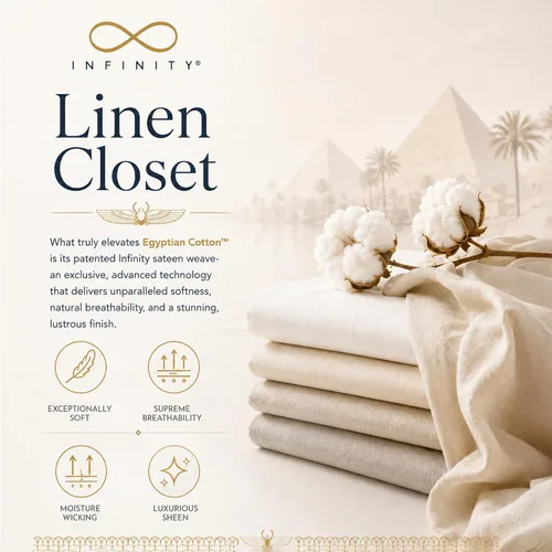 Miniatura 6 de Linen Closet Juego de sábanas de 1000 hilos de algodón egipcio de 4 piezas, 100% satén de algodón, ropa de cama de lujo con bolsillo profundo de 18