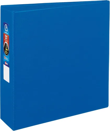 Carpeta dura Avery con anilla de bloqueo EZD con sistema one touch, Azul 3 pulgadas 2-Azul