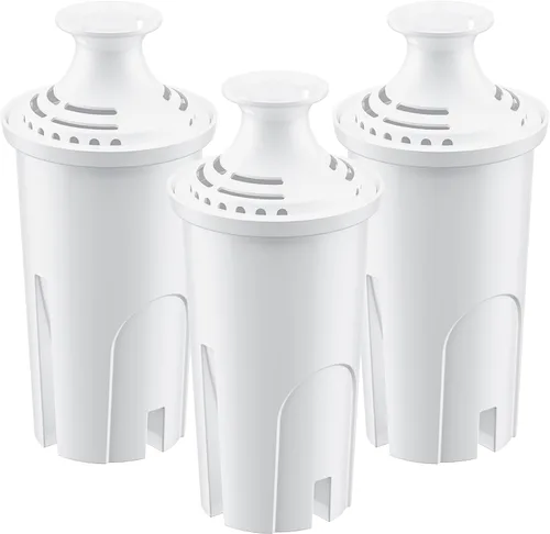 Filtro de agua de repuesto para jarras y dispensadores de agua Brita, Classic 35557, Ob03, Mavea 107007 y más, reduce el cloro y el mal sabor, dura