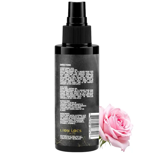 Miniatura 8 de Lion Locs - Spray de agua de rosas para rastas y rastas - Acondicionador vegano orgánico con aloe, aceites, vitaminas y glicerina