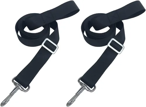 Miniatura 6 de 2 correas ajustables para la parte superior de barco Bimini con trabillas + ganchos a presión + correas para los ojos, accesorios de acero