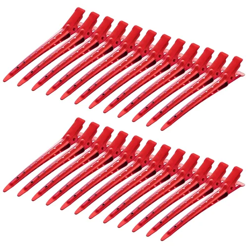 Miniatura 33 de 24 Paquetes de Pinzas Pico de Pato, Bantoye 2.75 Pulgadas Pinzas de Cocodrilo Rizadoras de Metal Antioxidante con Agujeros para Peinado del Cabello