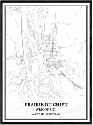 Miniatura 9 de TANOKCRS Kenosha - Póster impreso en lienzo con diseño de mapa de Estados Unidos de Estados Unidos, sin marco, moderno, en blanco y negro, regalo