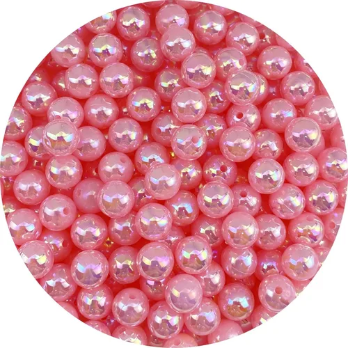 Miniatura 22 de Jmassyang 200 cuentas de perlas brillantes de 0.394 pulgadas (0.394 in), color AB, redondas, de plástico, acrílico, espaciador, manualidades