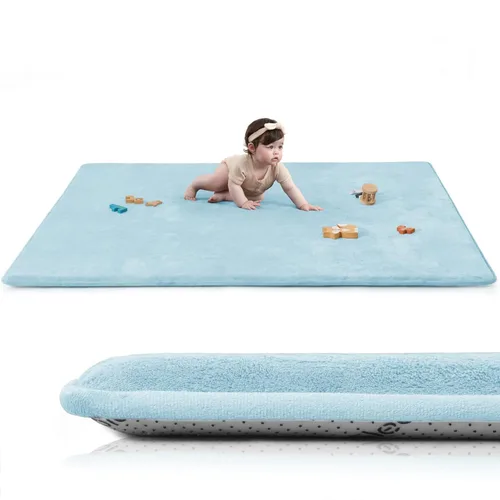 Miniatura 37 de Alfombra de juego para bebé para piso, 47 x 47 pulgadas (beige)