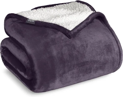 Miniatura 28 de Manta de forro polar de sherpa Bare Home - Tamaño para Lanzar/Viajar - Manta para cama, sofá y sofá cama - Cálida y ligera - Esponjosa y suave