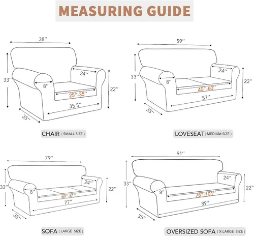 Miniatura 6 de Easy-Going - Funda para sofá 100% impermeable de ambos lados, funda de jacquard elástica, protector de muebles a prueba de derrames, para niños