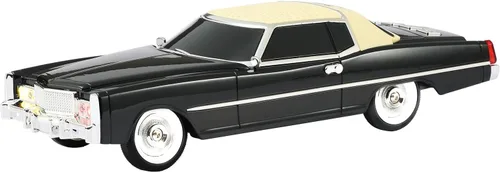 Altavoz Bluetooth American Retro para automóvil, modelo de automóvil retro con rueda móvil, estéreo HD, emparejamiento TWS, luz ambiental LED, carga