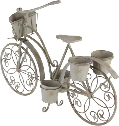 Miniatura 5 de Deco 79 68767 pie metálico para bicicleta, 36 x 26 pulgadas Gris