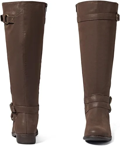 Miniatura 4 de Botas altas hasta la rodilla para mujer, elegantes y cómodas, con punta redonda, cierre de cremallera lateral, para otoño e invierno para mujer