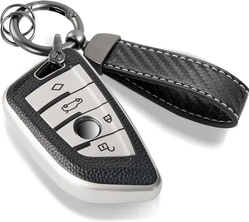 Miniatura 17 de para Cadillac - Funda para llavero con cuerda trenzada metálica, funda suave mejorada para 2020 en adelante CT4 CT5 CT6 XTS XT4 XT5 ATS, etc.