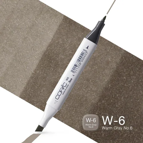 Miniatura 2 de Copic Marcador de alcohol clásico de doble punta, W6-Copic, gris cálido Gris cálido 6