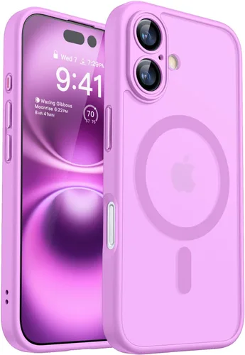 Miniatura 86 de CANSHN Funda magnética compatible con iPhone 17 Pro, mejorada [protección completa de la cámara] [compatible con Magsafe] [mate translúcido] funda