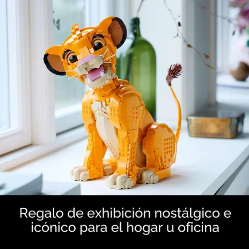 Miniatura 6 de LEGO Disney El Joven Simba El Rey León Sets de Construcción para Adultos - Figurilla Construible para Exhibición, Edades 18+ - Kits DIY